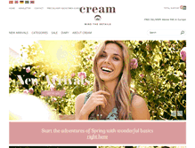 Tablet Screenshot of cream-clothing.com